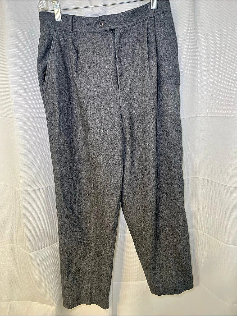 Chaus Gray Wool-Blend Trousers
